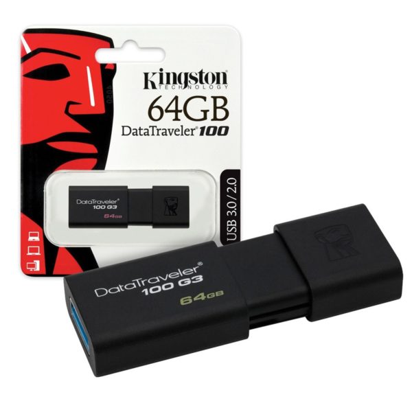 Pen drive Kingston DataTraveler 100 G3 64GB USB 3.0 (DT100G3/64GB)